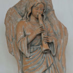 Image of Robyn Varpins Angel with flute sculpture Copyright © Robyn Varpins 